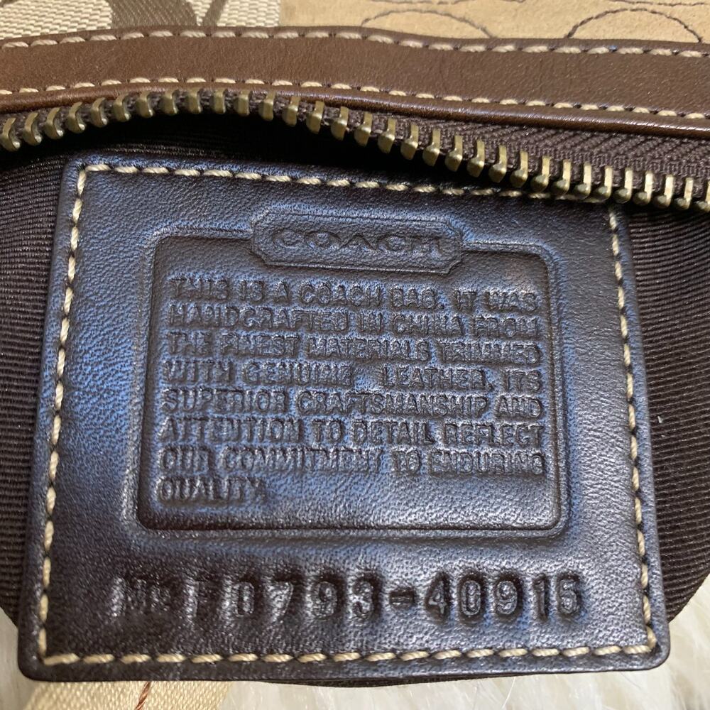 COACH Gallery Patchwork Multi-Texture Swing Pack Crossbody #40916 Brown Gold Tan - Picture 9 of 15